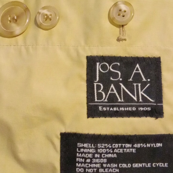 Jos. A. Bank Knaki Rainwear Trechcoat- 40 Regular - Picture 7 of 7